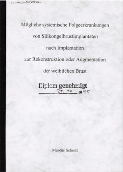 Mögliche systemische Folgeerkrankungen von Silikongelbrustimplantaten nach Implantation zur Rekonstruktion oder Augmentation der weiblichen Brust.