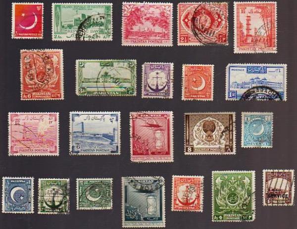 Konvolut Briefmarken Pakistan 22 Stück