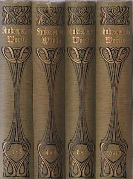 Shakespeares sämtliche dramatische Werke [12 Teilbände in 4 Büchern - komplett].