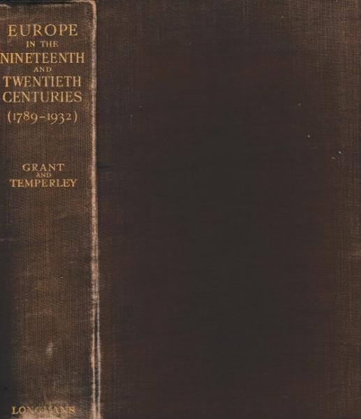 Europe in the nineteenth and twentieth Centuries (1789 - 1932).