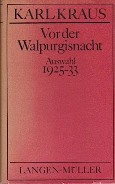 Vor der Walpurgisnacht.