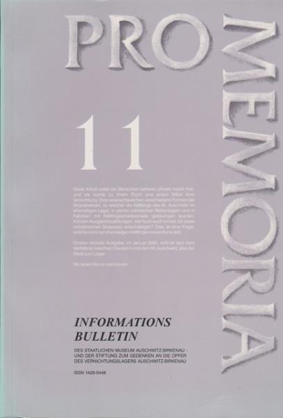 Promemoria. Informationsbulletin Nr. 11, Juni 1999.