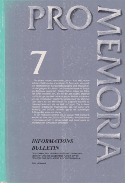 Promemoria. Informationsbulletin Nr. 7, Juli 1997.