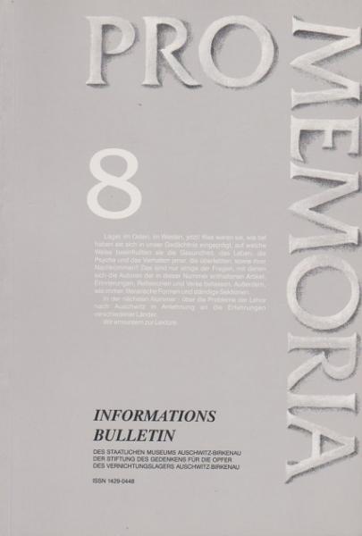 Promemoria. Informationsbulletin Nr. 8, Juni 1998.