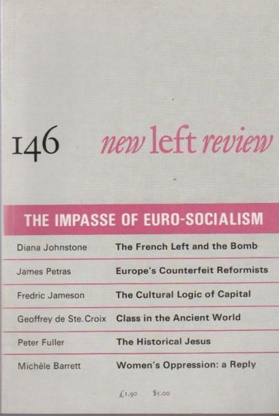 New left review 146. The Impasse of Euro-Socialism.