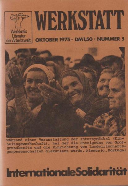Werkstatt Nr. 5, Okt. 1975: Internationale Solidarität.
