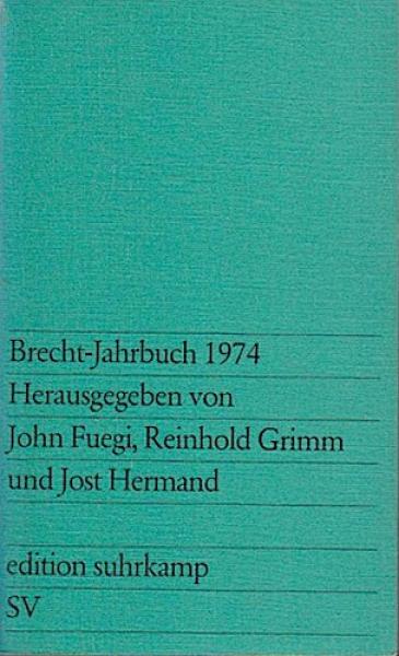 Brecht-Jahrbuch; Teil: 1974.