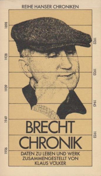 Brecht-Chronik : Daten zu Leben u. Werk.