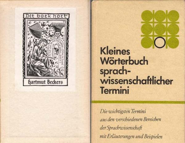 Dit boek hort Hartmut Beckers ; In : Kleines Wörterbuch sprachwissenschaftlicher Termini.