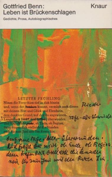 Leben ist Brückenschlagen : Lyrik u. Prosa, Briefe u. Dokumente.
