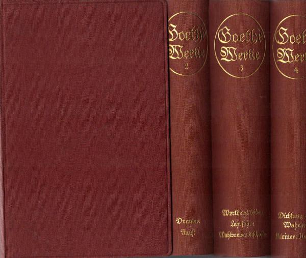 Goethes sämtliche Werke in vier Hauptbänden und einer Folge von Ergänzungsbänden ; Band 1-4