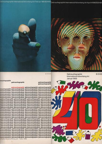 Gebrauchsgraphik International Advertising Art : Hefte 1, 2, 3 und 4/ 1969