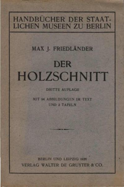 Der Holzschnitt.