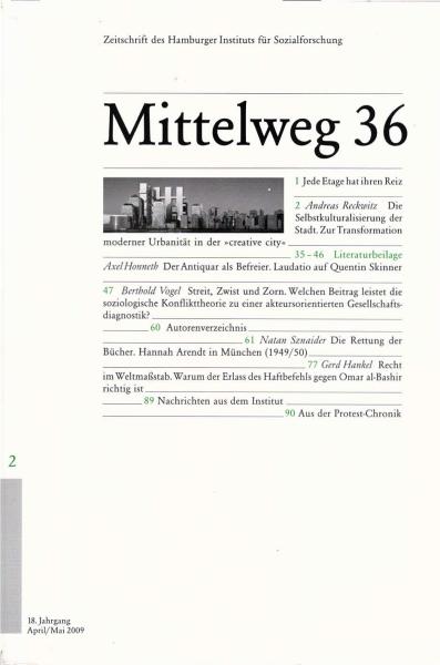 Mittelweg 36. Zeitschrift des Hamburger Instituts für Sozialforschung. Heft 2 / 2009. Wenn Städte kreativ werden.