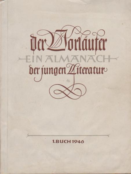 Der Vorläufer. Ein Almanach der jungen Literatur.