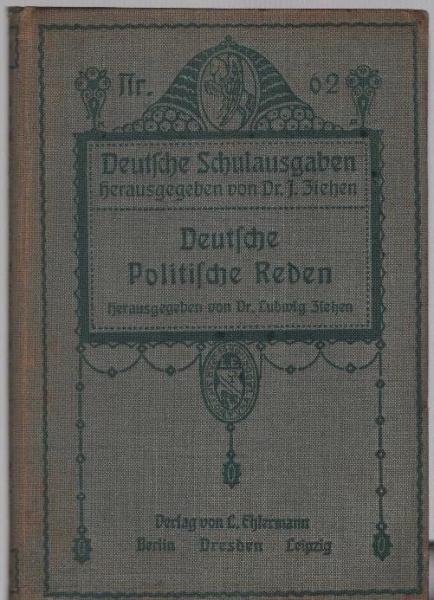 Deutsche politische Reden des 19. Jahrhunderts.