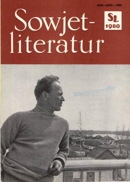 Sowjetliteratur. Monatsschrift des Schriftstellerverbandes der UdSSR. Heft 5/1980: Michail Scholochow ist 75 Jahre alt.