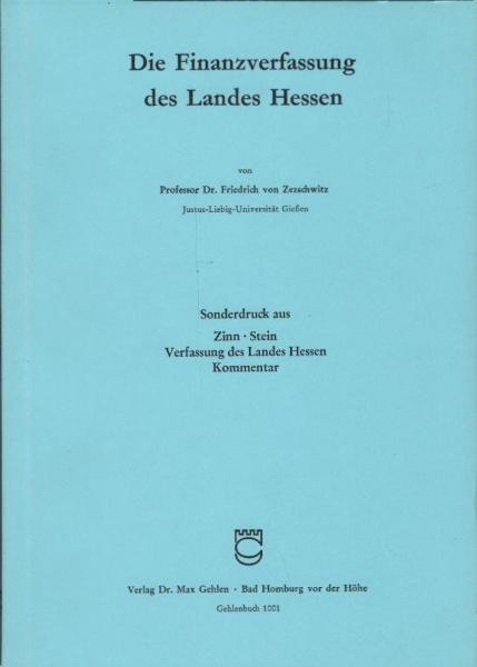Die Finanzverfassung des Landes Hessen.