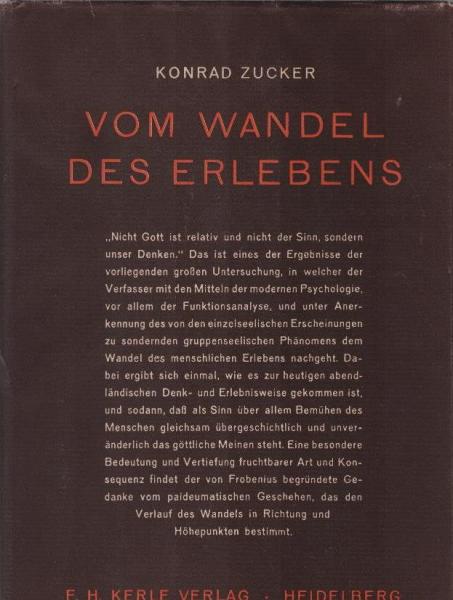 Vom Wandel des Erlebens : Eine Seelengeschichte des Abendlandes. Bd. 1: Vorchristliche Welt