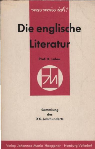 Die englische Literatur.