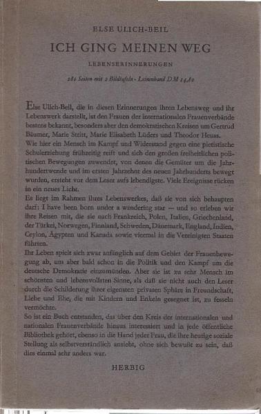 Ich ging meinen Weg : Lebenserinnerungen.