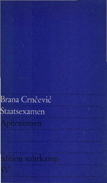 Staatsexamen : Aphorismen.