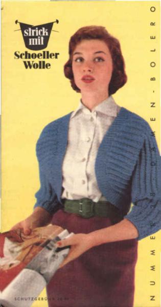 Strick mit Schoeller Wolle ; Nummer 38 Damen-Bolero. (Faltblatt)