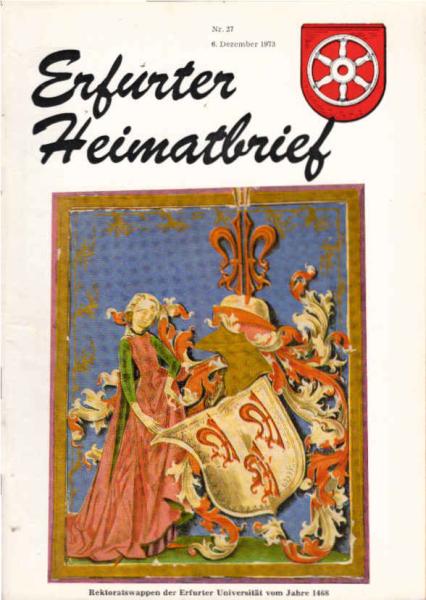 Erfurter Heimatbrief Nr. 27, 6. Dezember 1973