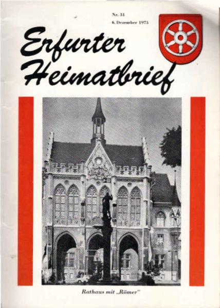 Erfurter Heimatbrief Nr. 31, 6. Dezember 1975