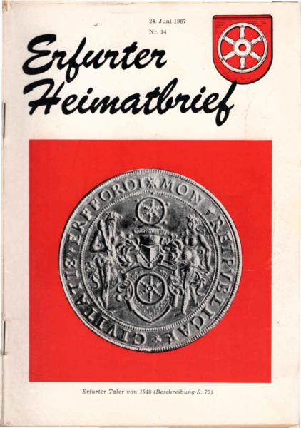 Erfurter Heimatbrief Nr. 14, 24. Juni 1967
