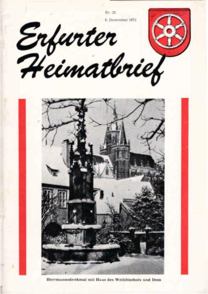 Erfurter Heimatbrief Nr. 25, 6. Dezember 1972