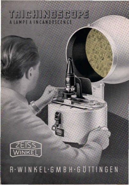 Zeiss Winkel. Trichinoscope : A lampe a incandescence. [Werbeblatt]
