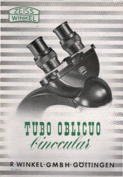 Zeiss Winkel. Tubo Olicuo binocular. [Werbeblatt]
