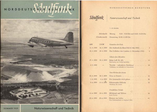 Sendereihe: Naturwissenschaft und Technik. Sommer 1959.