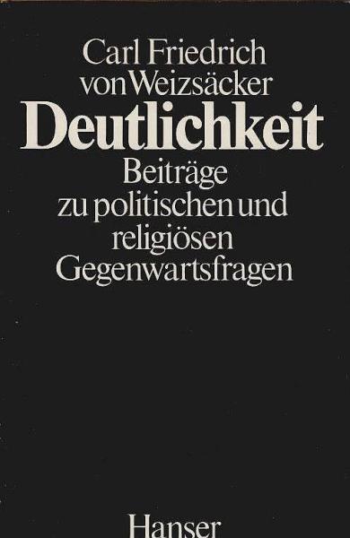 Deutlichkeit : Beitr. zu polit. u. religiösen Gegenwartsfragen.