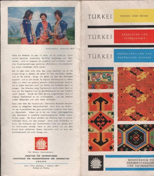 Türkei : Sonne und Meer. Türkei : Gebrauche und Gastronomie. Türkei : Geschichtliche und natürliche Wunder (Faltprospekt)