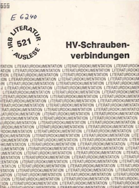 HV-Schraubenverbindungen.