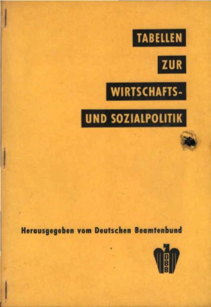 Tabellen zur Wirtschafts- und Sozialpolitik.