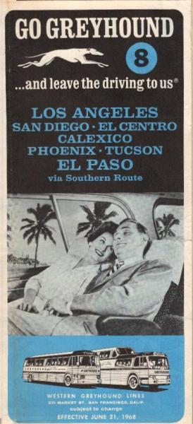 Go Greyhound 8. Los Angeles - San Diego - El Centro ... El Paso. (Fahrplan)