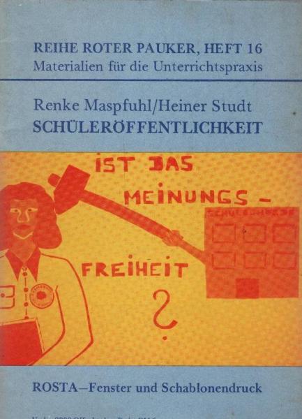 Schüleröffentlichkeit : ROSTA-Fenster und Schablonendruck.