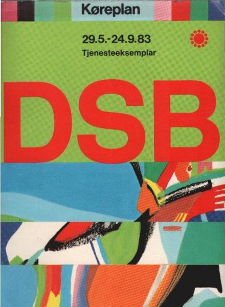 DSB Koreplan 1983 : 29.5.-24.9.83 / DSB Kursbuch Dänemark 1983