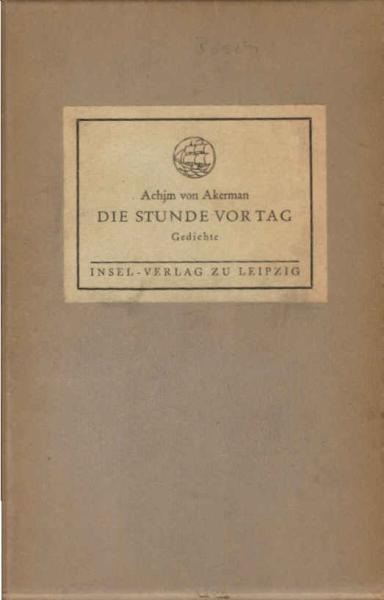 Die Stunde vor Tag : Gedichte.