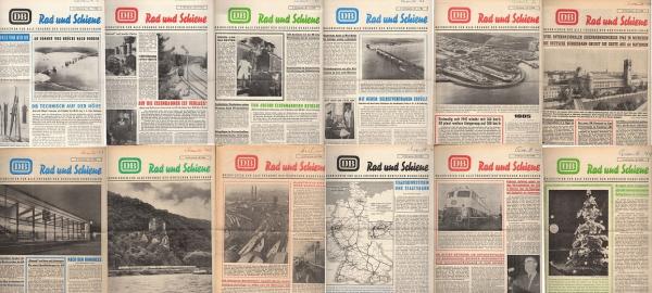 Rad und Schiene. Nachrichten für alle Freunde der Deutschen Bundesbahn. 5 Jahrgang, 1962. Nr. 1- 12.