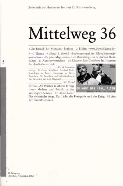 Mittelweg 36 : Zeitschrift des Hamburger Instituts für Sozialforschung; 5 / 2002.