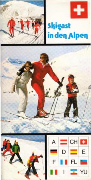 Skigast in den Alpen.