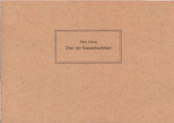 Über ein Stammbuchblatt.