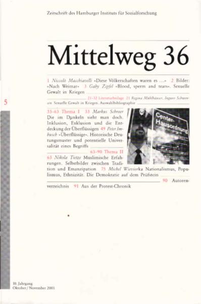 Mittelweg 36 : Zeitschrift des Hamburger Instituts für Sozialforschung; 5/2001.