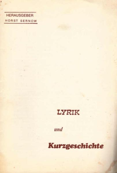 Lyrik und Kurzgeschichten