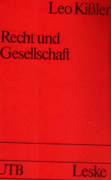 Recht und Gesellschaft : Einf. in d. Rechtssoziologie.
