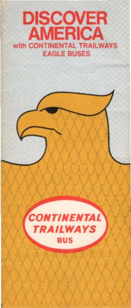 Discover America with Continental Trailways Eagle Buses.